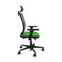 PIQUERAS Y CRESPO Silla de oficina Haches con mecanismo Sincro/Traslack, Verde y Gris