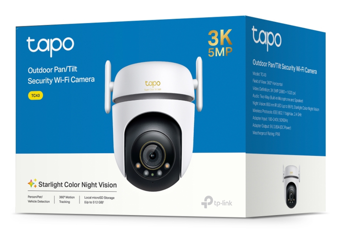 TP-Link Tapo TC43 Cámara de Seguridad 3K TP-Link Tapo TC43 Cámara de Seguridad 3K