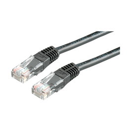 ROLINE 21.15.0565 Cable de Red UTP Cat5e Categoría 5e Clase D 5m Negro con Conectores RJ45 Macho a Macho