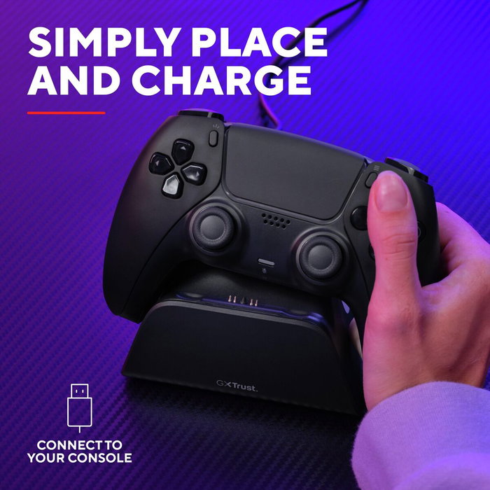 Trust Gaming GXT 255 Base de carga rápida para PS5 Negro Trust Gaming GXT 255 Base de carga rápida para PS5 Negro