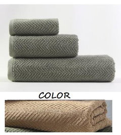 DKD Home Decor Toalla de Ducha Algodón Taupe 70x140 cm