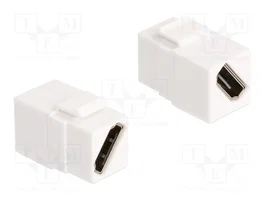DeLOCK 90327 Módulo Keystone HDMI hembra a hembra diagonal 8K 60 Hz blanco