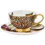 Spode Taza Té con Plato 200 Ml Creatures Leopardo Oro 22k