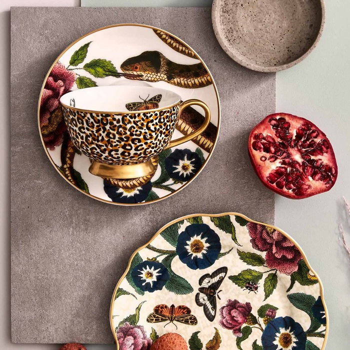 Spode Taza Té con Plato 200 Ml Creatures Leopardo Oro 22k Spode Taza Té con Plato 200 Ml Creatures Leopardo Oro 22k