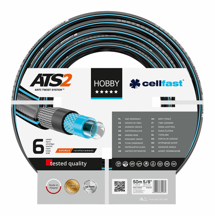 Cellfast Manguera de riego hobby 15 mm, 5/8 pulg, 50 m Cellfast Manguera de riego hobby 15 mm, 5/8 pulg, 50 m
