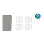 Cortina de Ducha Berilo Gris Polietileno EVA 180 x 180 cm (12 Unidades)