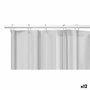 Cortina de Ducha Berilo Gris Polietileno EVA 180 x 180 cm (12 Unidades)