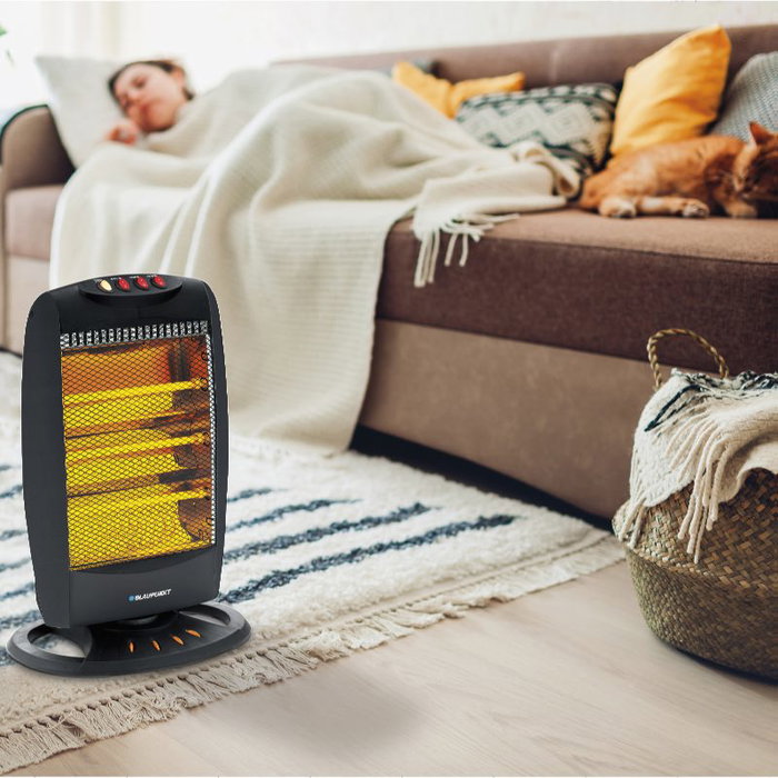 Blaupunkt Estufa de Cuarzo con 3 Tubos y Función Oscilante 1200W