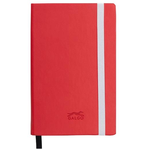 GALGO Cuaderno A6 80H Liso Tapa Dura Rojo
