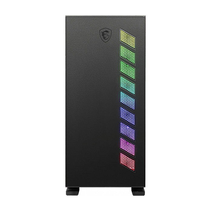 MSI MAG Vampiric 300R Torre Media PC Gaming, Negro, ATX/EATX, Ventana Lateral de Vidrio Templado, Iluminación RGB, con Ventilador Trasero de 120 mm