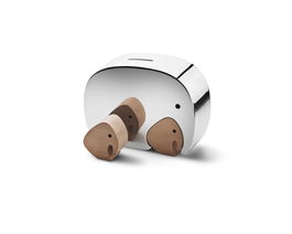 Georg Jensen Hucha Elephant Roble Macizo y Acero Inoxidable Pulido Colección 125x60x170 mm