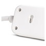 ENTAC Regleta de enchufes 4 salidas CA, 1 USB-A y 1 USB-C, 1,5 m, Blanco