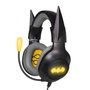 FR-TEC Batman Auriculares Gaming BATHEAD con Orejas Extraíbles e Iluminación LED