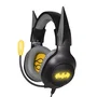 Blade Gaming BATHEAD Auriculares Gaming con Micrófono Plegable - Diadema Ajustable - Almohadillas Acolchadas - Iluminación LED - Negro/Amarillo - BATMAN - Conducción Ósea