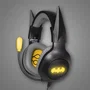 Blade Gaming BATHEAD Auriculares Gaming con Micrófono Plegable - Diadema Ajustable - Almohadillas Acolchadas - Iluminación LED - Negro/Amarillo - BATMAN - Conducción Ósea