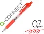 Q-connect Bolígrafo Retráctil Rojo con Tinta de Aceite 0,7 mm