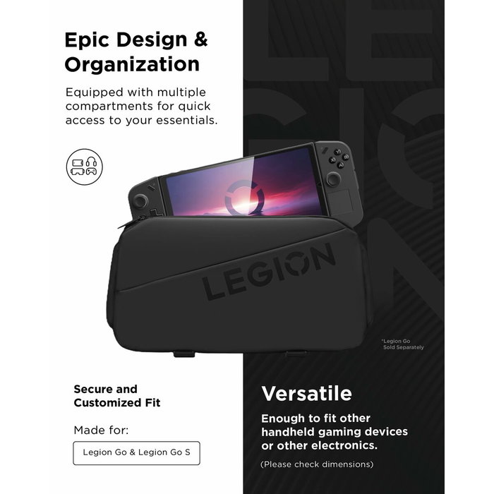 Lenovo GX41S14777 Funda para Consola Portátil, Estuche de Viaje de Poliuretano Negro