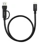 Nanocable Cable USB-C + USB-A a USB-C 3.2 Gen2 60W 4K 2m Negro