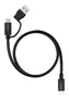 Nanocable Cable USB-C + USB-A a USB-C 3.2 Gen2 60W 4K 2m Negro