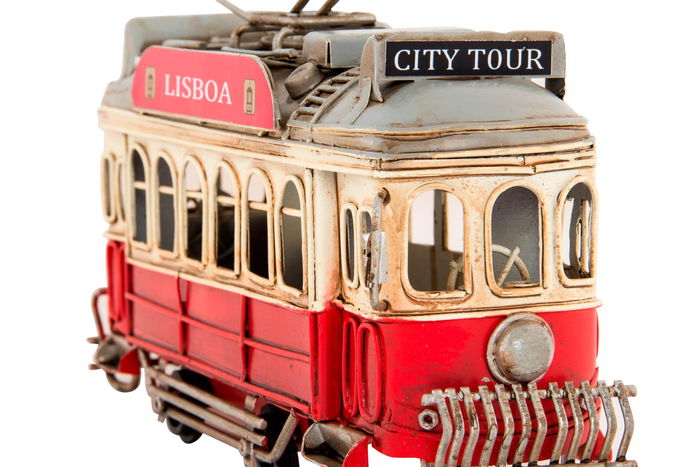 DKD Home Decor Vehículo Decoración Vintage Tranvía Rojo 6.5 x 12 x 21 cm (2 Unidades) DKD Home Decor Vehículo Decoración Vintage Tranvía Rojo 6.5 x 12 x 21 cm (2 Unidades)