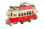 DKD Home Decor Vehículo de Decoración Metal Tranvía Rojo