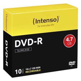 Intenso 1x10 DVD-R 4,7GB 16x Speed, caja slim