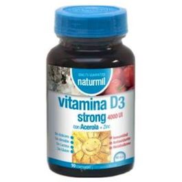 DIETMED Vitamina D3 Strong 4000 UI 90 Comprimidos con Zinc y Acerola (Vitamina C) - Fortalece Defensas Naturales
