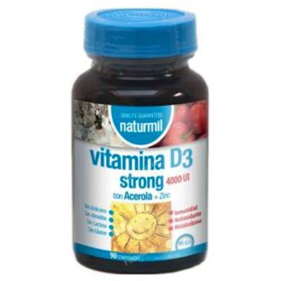 DIETMED Vitamina D3 Strong 4000 UI 90 Comprimidos con Zinc y Acerola (Vitamina C) - Fortalece Defensas Naturales DIETMED Vitamina D3 Strong 4000 UI 90 Comprimidos con Zinc y Acerola (Vitamina C) - Fortalece Defensas Naturales