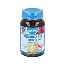 DIETMED Vitamina D3 Strong 4000 UI 90 Comprimidos con Zinc y Acerola (Vitamina C) - Fortalece Defensas Naturales