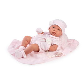 Muñecas Antonio Juan Muñeca Recién Nacida 50064 Toquilla Punto 42 Cm Niña Vinilo Ojos Azules
