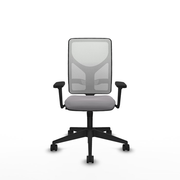 PIQUERAS Y CRESPO Silla de oficina Motilla con mecanismo Sincro, Gris y Blanco