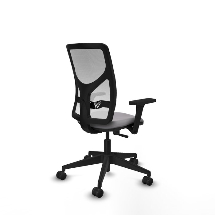 PIQUERAS Y CRESPO Silla de oficina Motilla con mecanismo Sincro, Gris y Blanco