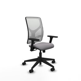 PIQUERAS Y CRESPO Silla de oficina Motilla con mecanismo Sincro, Gris y Blanco
