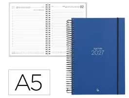 Liderpapel Agenda Olbia 2027 Día por Página A5 Azul