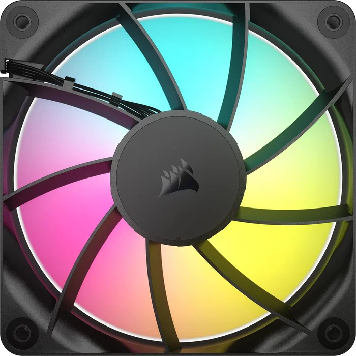 Corsair RS120 ARGB Ventilador para PC CO-9050180-WW - 120 mm, Negro, 1 Unidad, PWM, RGB, 420-2100 RPM, 72.8 CFM