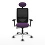 PIQUERAS Y CRESPO Silla de oficina Zulema con mecanismo Sincro/Traslack Morado y Negro