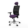 PIQUERAS Y CRESPO Silla de oficina Zulema con mecanismo Sincro/Traslack Morado y Negro