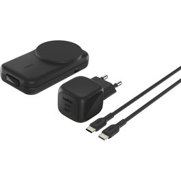 Belkin UltraCharge 25W Qi2 Cargador inalámbrico 2 en 1 WIZ038kqBK Negro