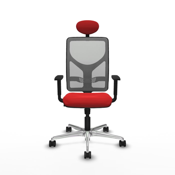 PIQUERAS Y CRESPO Silla de oficina Motilla con mecanismo Sincro, Rojo y Gris PIQUERAS Y CRESPO Silla de oficina Motilla con mecanismo Sincro, Rojo y Gris