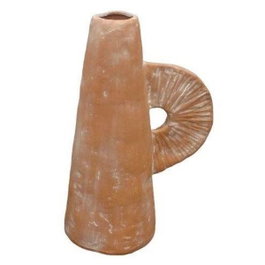 DKD Home Decor Jarrón de Terracota Artesanal Marrón Claro