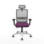 PIQUERAS Y CRESPO Silla de oficina Haches con mecanismo Sincro/Traslack, Morado y Gris