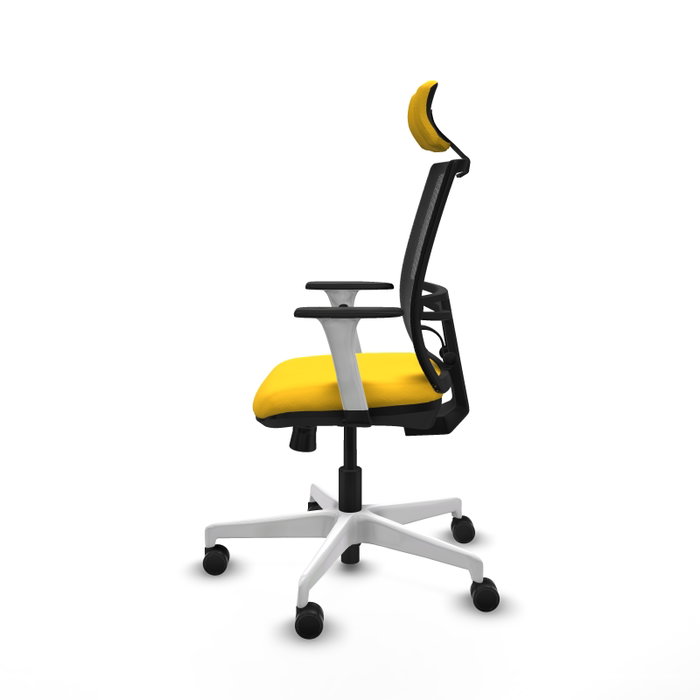 PIQUERAS Y CRESPO Silla de oficina Yunquera con mecanismo Sincro/Traslack, Amarillo y Negro PIQUERAS Y CRESPO Silla de oficina Yunquera con mecanismo Sincro/Traslack, Amarillo y Negro