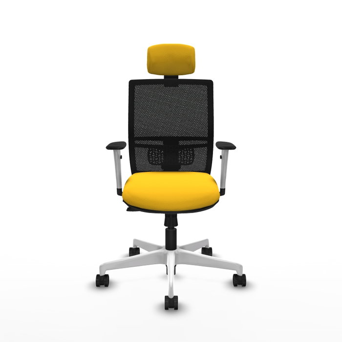 PIQUERAS Y CRESPO Silla de oficina Yunquera con mecanismo Sincro/Traslack, Amarillo y Negro PIQUERAS Y CRESPO Silla de oficina Yunquera con mecanismo Sincro/Traslack, Amarillo y Negro