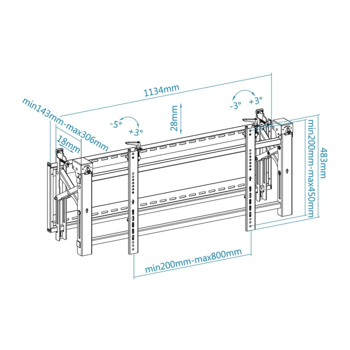Tooq Soporte de Pared para Videowall TQVW4570T para TV de 45-70 pulg.
