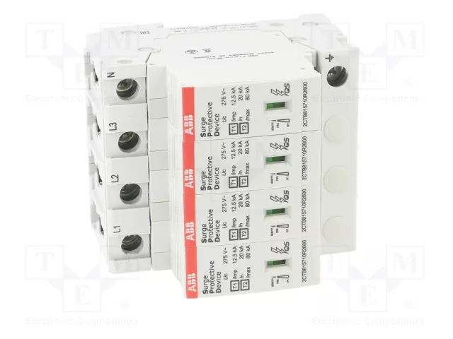 ABB Limitador de sobretensiones Tipo 1+2 de 4 polos ABB Limitador de sobretensiones Tipo 1+2 de 4 polos