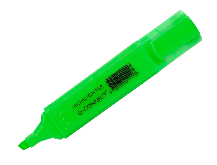 Q-connect Rotulador fluorescente verde punta biselada 1-5 mm Q-connect Rotulador fluorescente verde punta biselada 1-5 mm