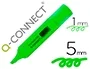 Q-connect Rotulador fluorescente verde punta biselada 1-5 mm
