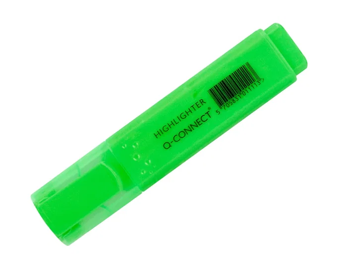 Q-connect Rotulador fluorescente verde punta biselada 1-5 mm Q-connect Rotulador fluorescente verde punta biselada 1-5 mm