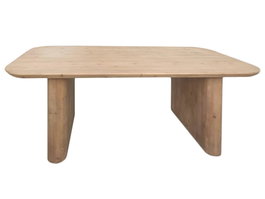 DKD Home Decor Mesa Comedor Moderna para 6 Personas, Negro, Abeto, 180 x 90 x 77 cm, Desmontable
