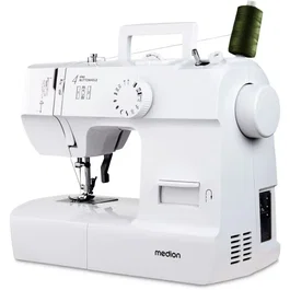 Medion SM 70 - Máquina de coser con 12 puntadas, LED y 700 rpm - Blanco